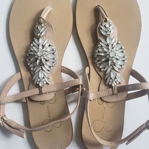 Jessica Simpson jeweled sandals